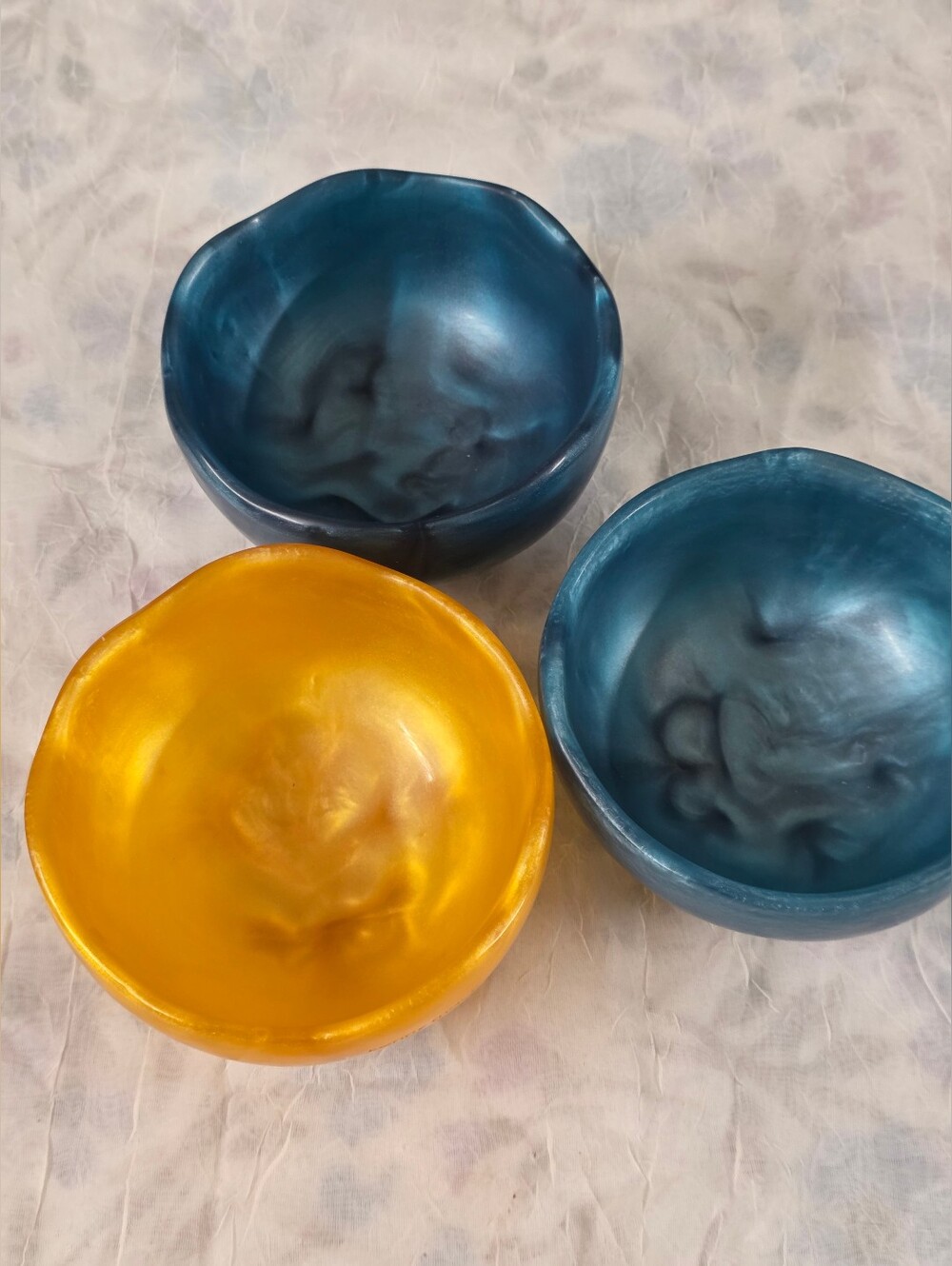 Kenny Mack  Tortoise Wave Condiment Bowls Set Of 3